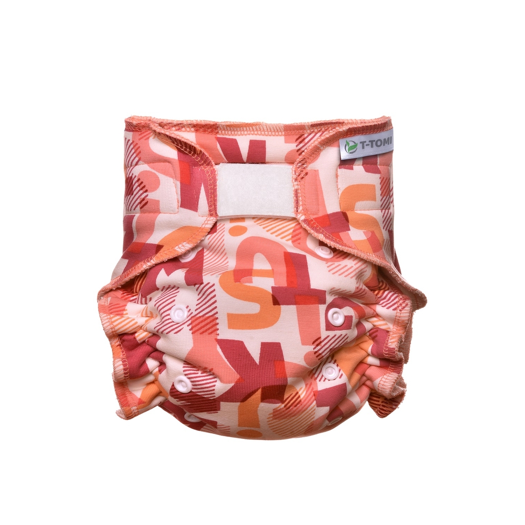 T-tomi Kalhotková plena - přebalovací set suchý zip Pink Alphabet T-tomi