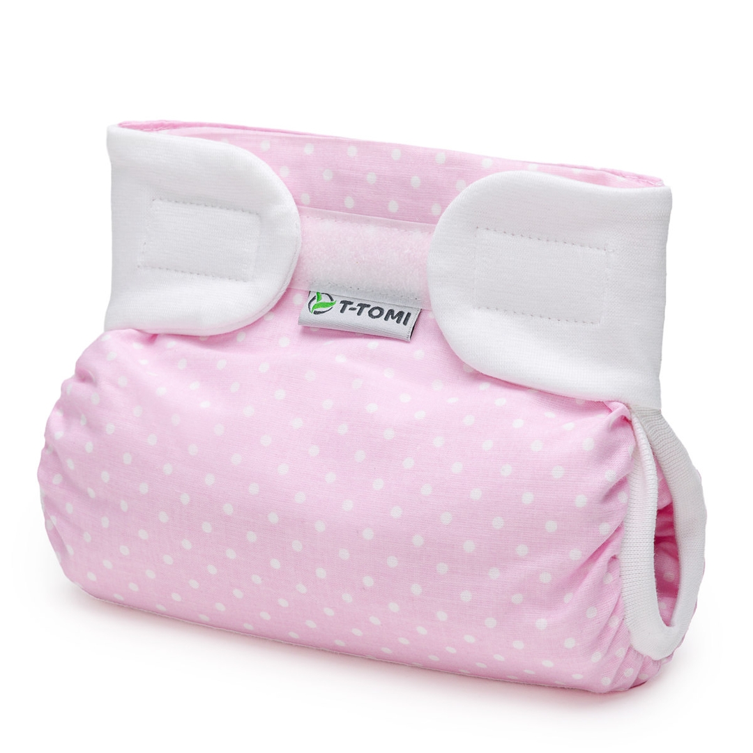 T-tomi Ortopedické abdukční kalhotky PLUS - suchý zip Pink dots (5-9kg) T-tomi