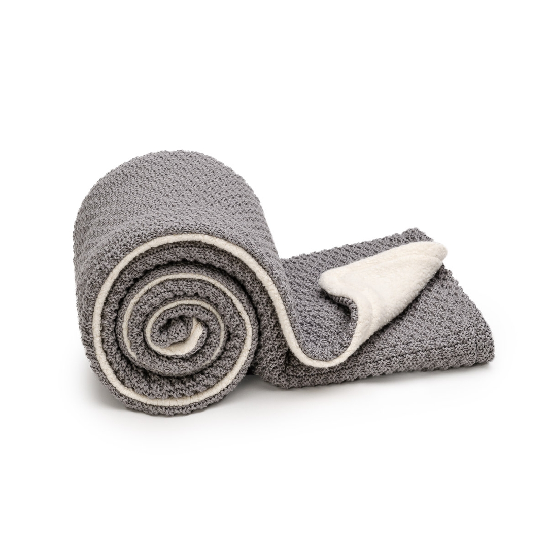 T-tomi Pletená deka WARM Cloud grey T-tomi