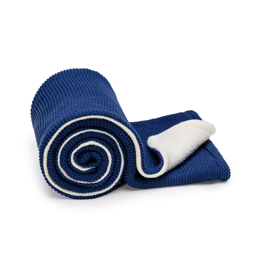 T-tomi Pletená deka WARM Dark blue waves T-tomi
