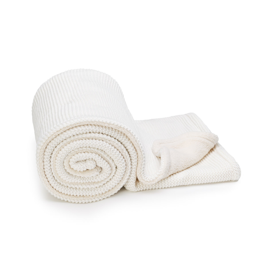 T-tomi Pletená deka WARM White waves T-tomi