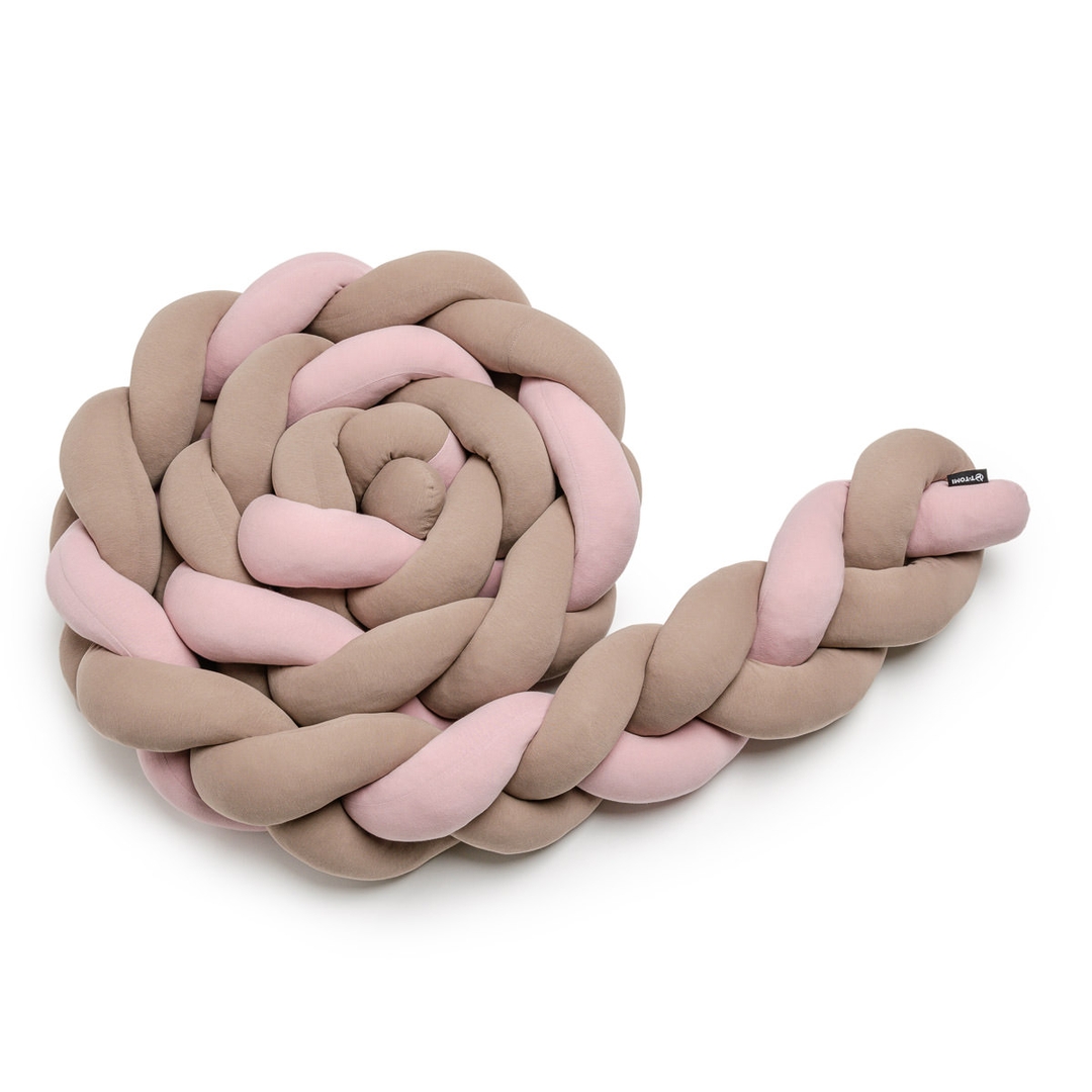 T-tomi Pletený mantinel 220 cm Pink + Mocca T-tomi
