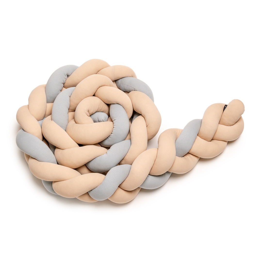T-tomi Pletený mantinel 360 cm Beige + Grey T-tomi