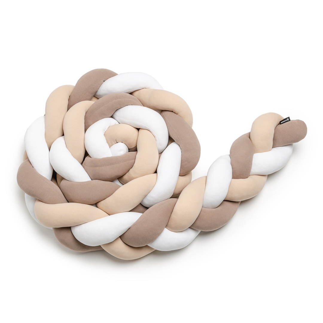 T-tomi Pletený mantinel 360 cm White + Beige + Mocca T-tomi