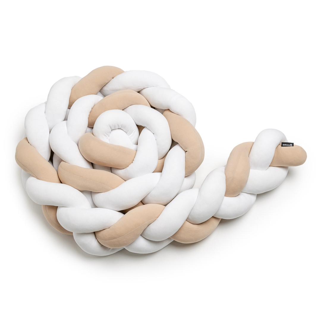 T-tomi Pletený mantinel 360 cm White + Beige T-tomi