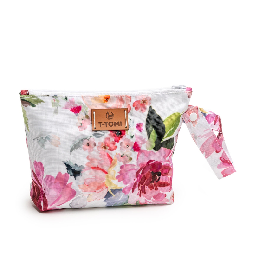 T-tomi Small Baggie Watercolor flowers T-tomi