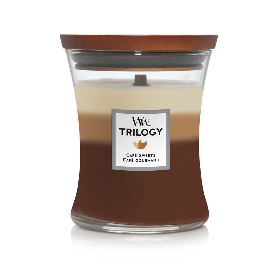 Wood Wick Trilogy Vonná svíčka Café Sweets 275 g Wood Wick