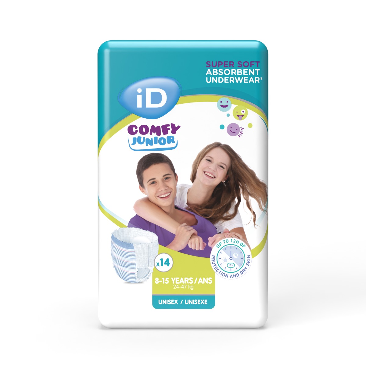 iD Comfy Junior Pants 8–15 let plenkové kalhotky 14 ks iD