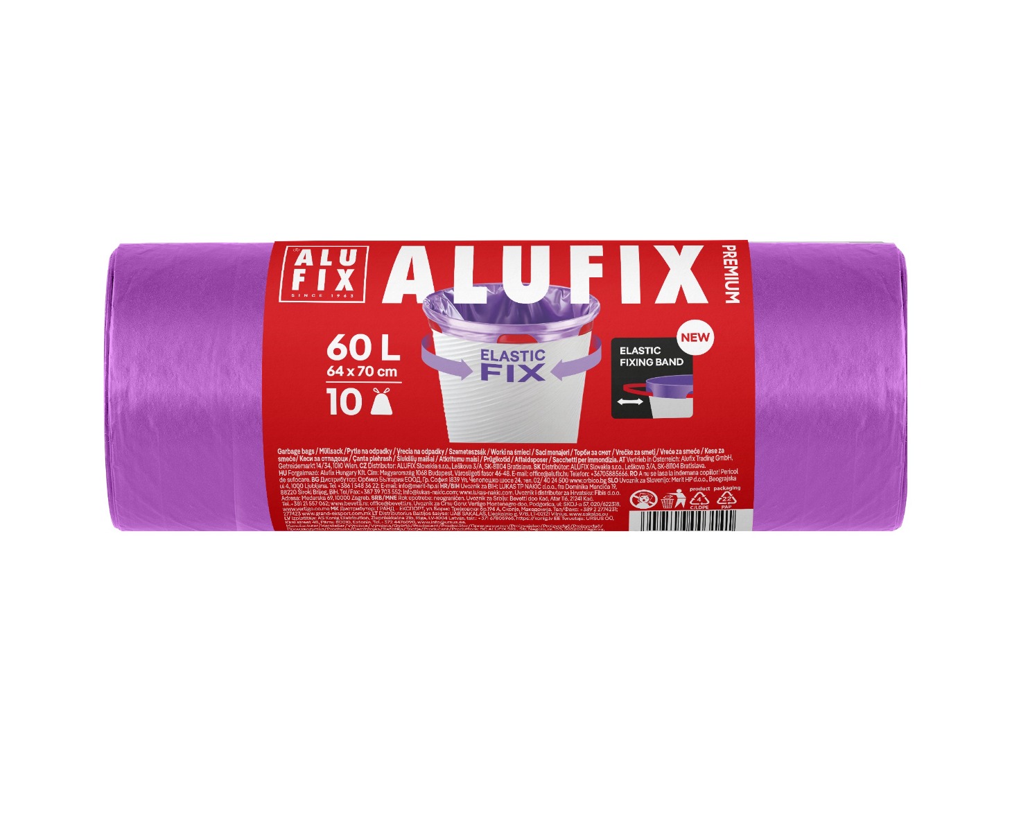 Alufix Elastic Fix Pytle na odpadky 60 l 10 ks Alufix