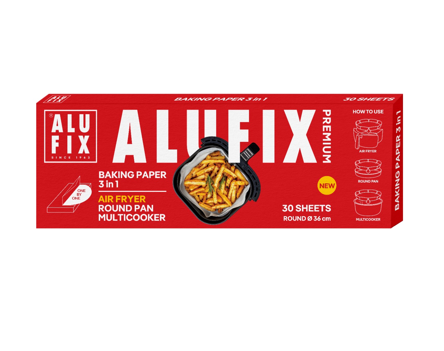 Alufix Papír na pečení 3v1 36 cm kulatý archy 30 ks Alufix