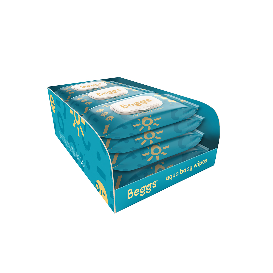 Beggs Vlhčené splachovatelné ubrousky 12x64 ks Beggs