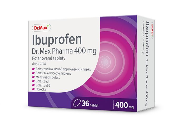 Dr. Max Ibuprofen 400 mg 36 potahovaných tablet Dr. Max