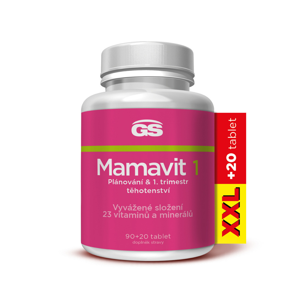 GS Mamavit 1 Plánování a 1. trimestr XXL 90+20 tablet GS