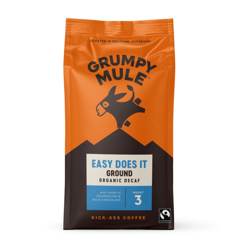 Grumpy Mule BIO SCA 83 Arabica mletá káva bez kofeinu 200 g Grumpy Mule