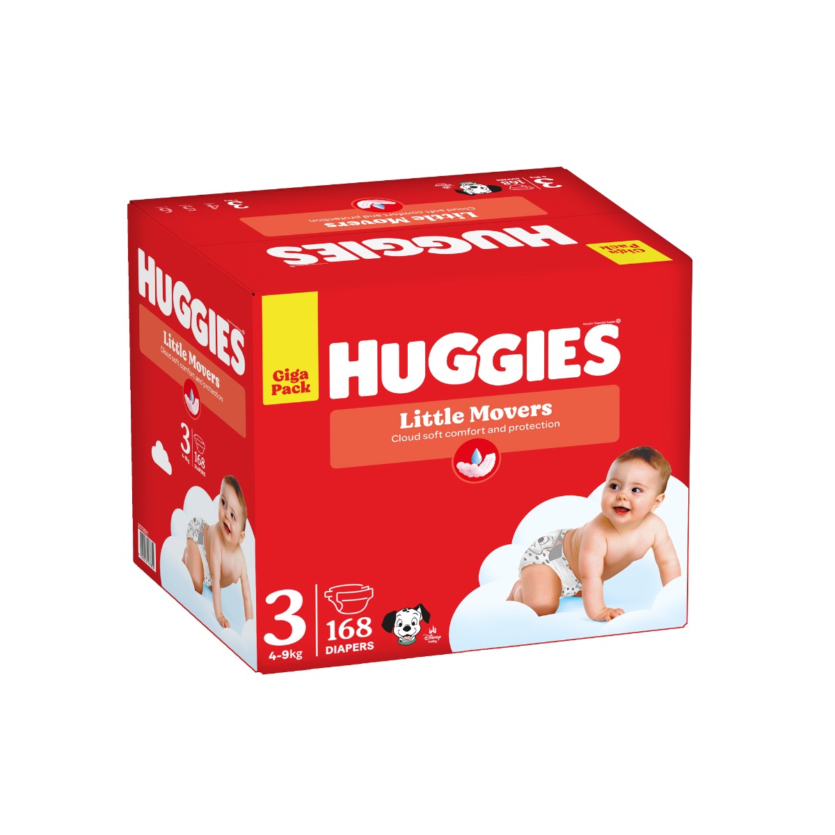 Huggies Little Movers 3 4–9 kg jednorázové plenky 168 ks box Huggies