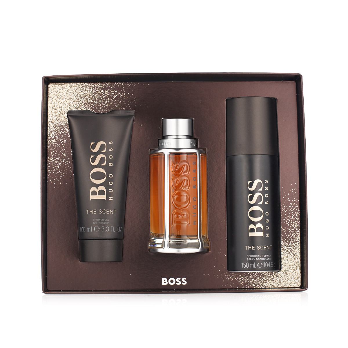 Hugo Boss Boss The Scent For Him EDT 100 ml + DEO ve spreji 150 ml + SG 100 ml M 00 ml M Hugo Boss