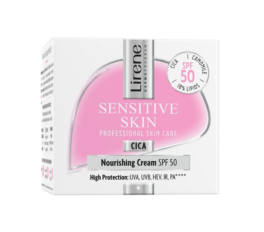 Lirene Sensitive Skin CICA Ochranný krém SPF50 50 ml Lirene
