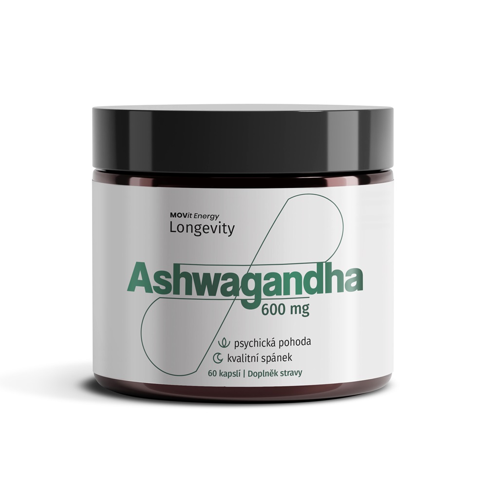 MOVit Energy LONGEVITY Ashwagandha 600 mg 60 kapslí MOVit Energy