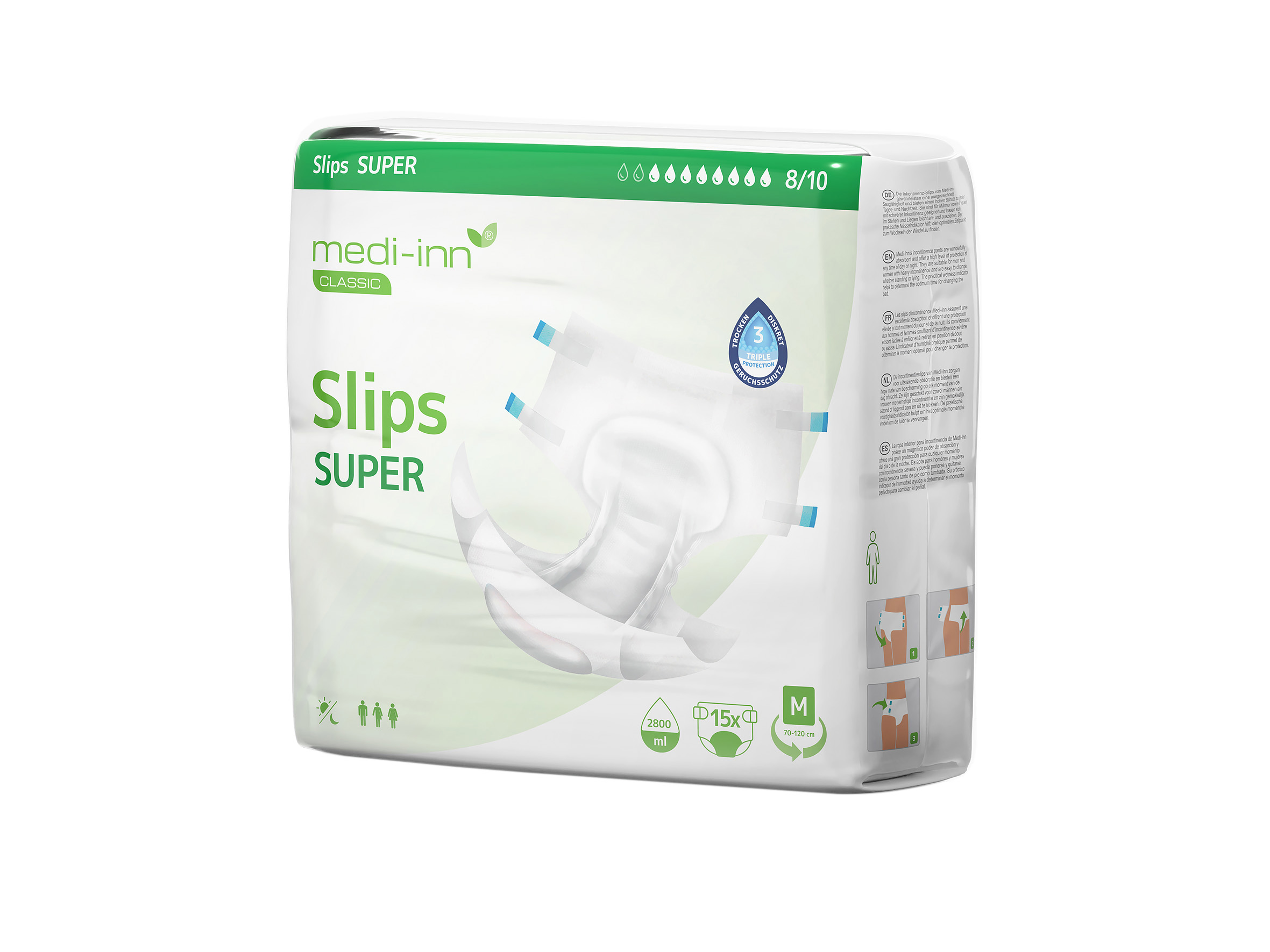 Medi-Inn Slips Inkontinenční kalhotky super M 15 ks Medi-Inn