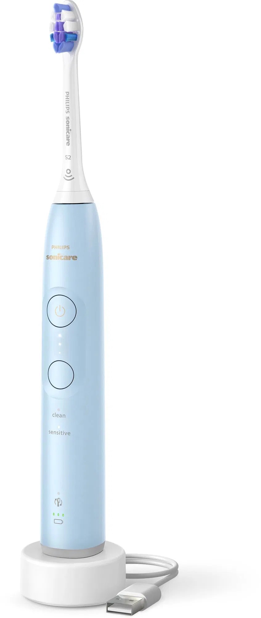 Philips Sonicare 6100 HX7406/01 sonický zubní kartáček světle modrý Philips Sonicare