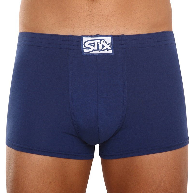 Styx Pánské boxerky klasická guma modré (Q968) XL Styx