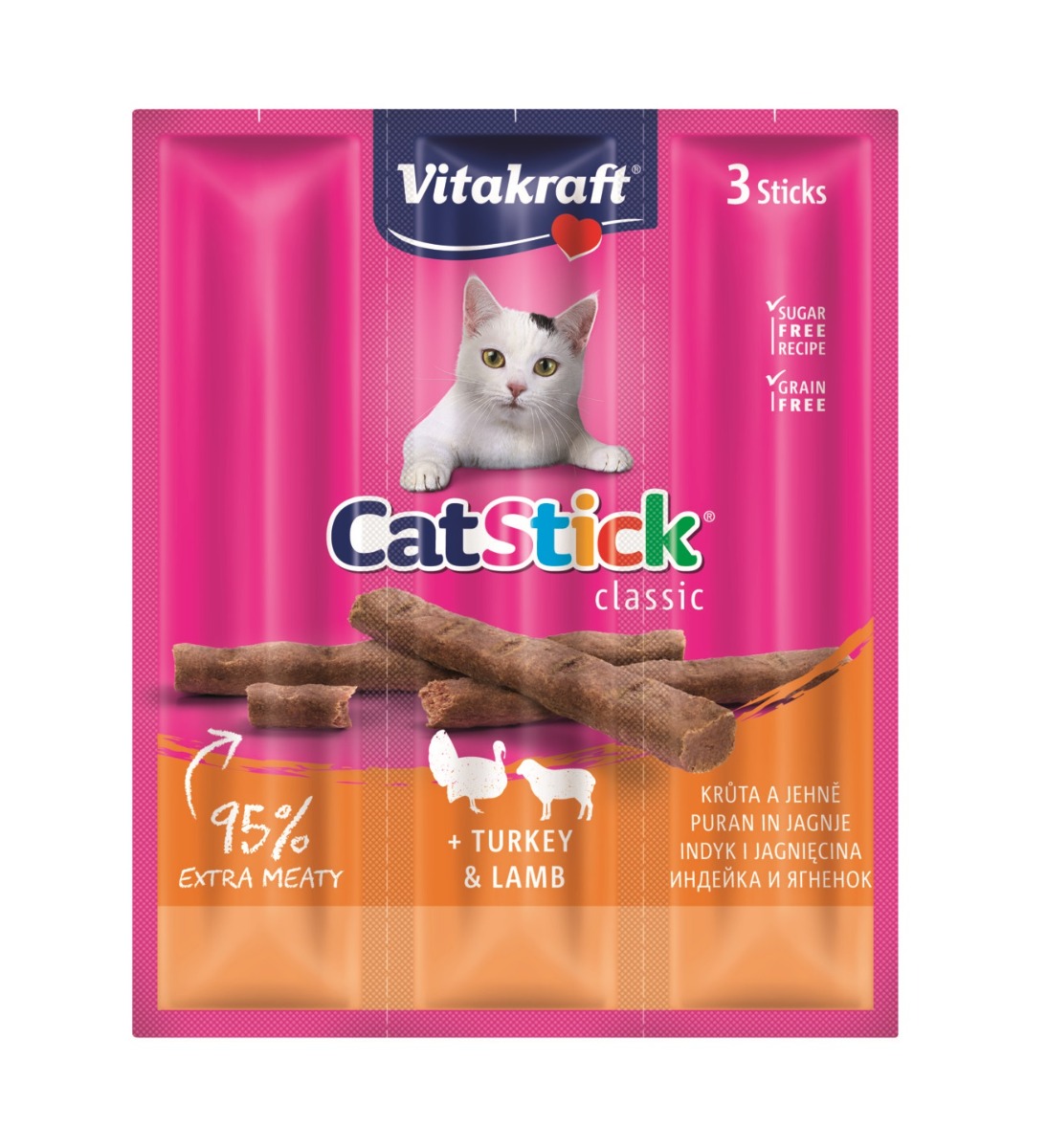 Vitakraft Cat Stick krůta a jehně 3x6 g Vitakraft