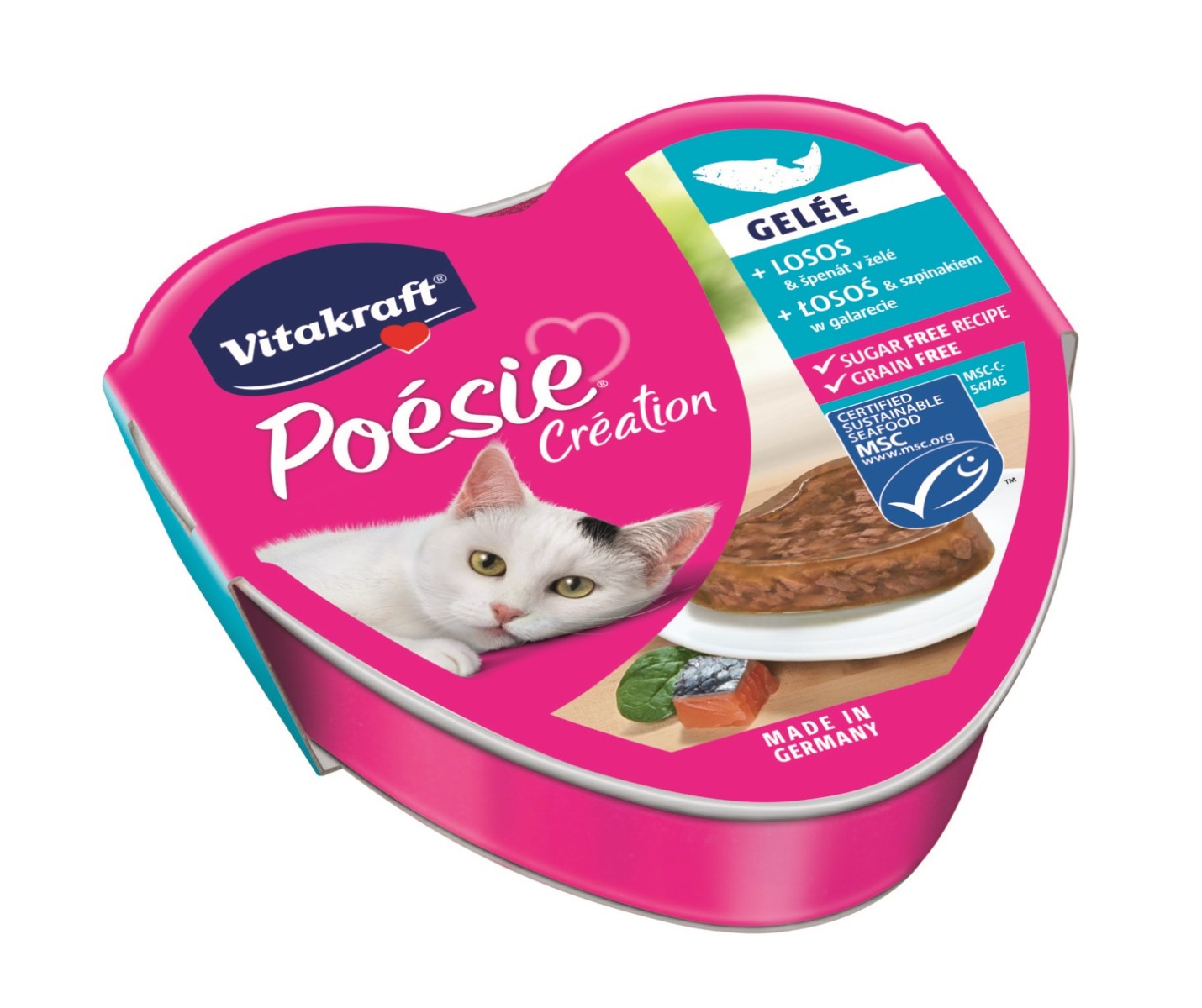 Vitakraft Poésie Création Gelée losos a špenát 85 g Vitakraft