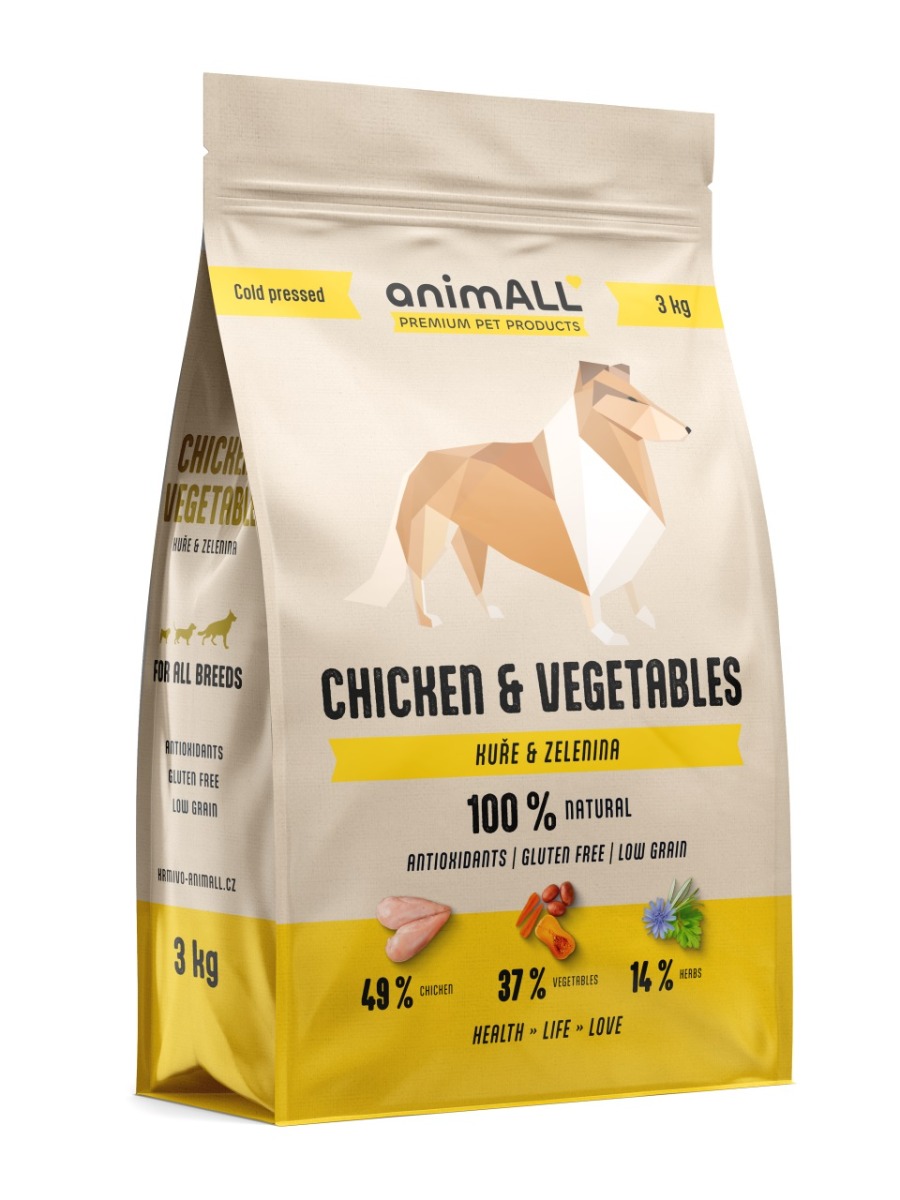 animALL Chicken&Vegetables granule pro psy 3 kg animALL