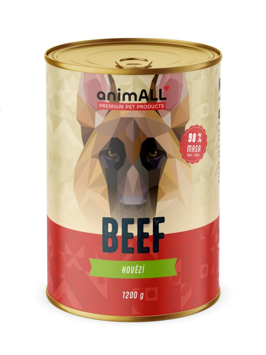 animALL Hovězí konzerva pro psy 1200 g animALL