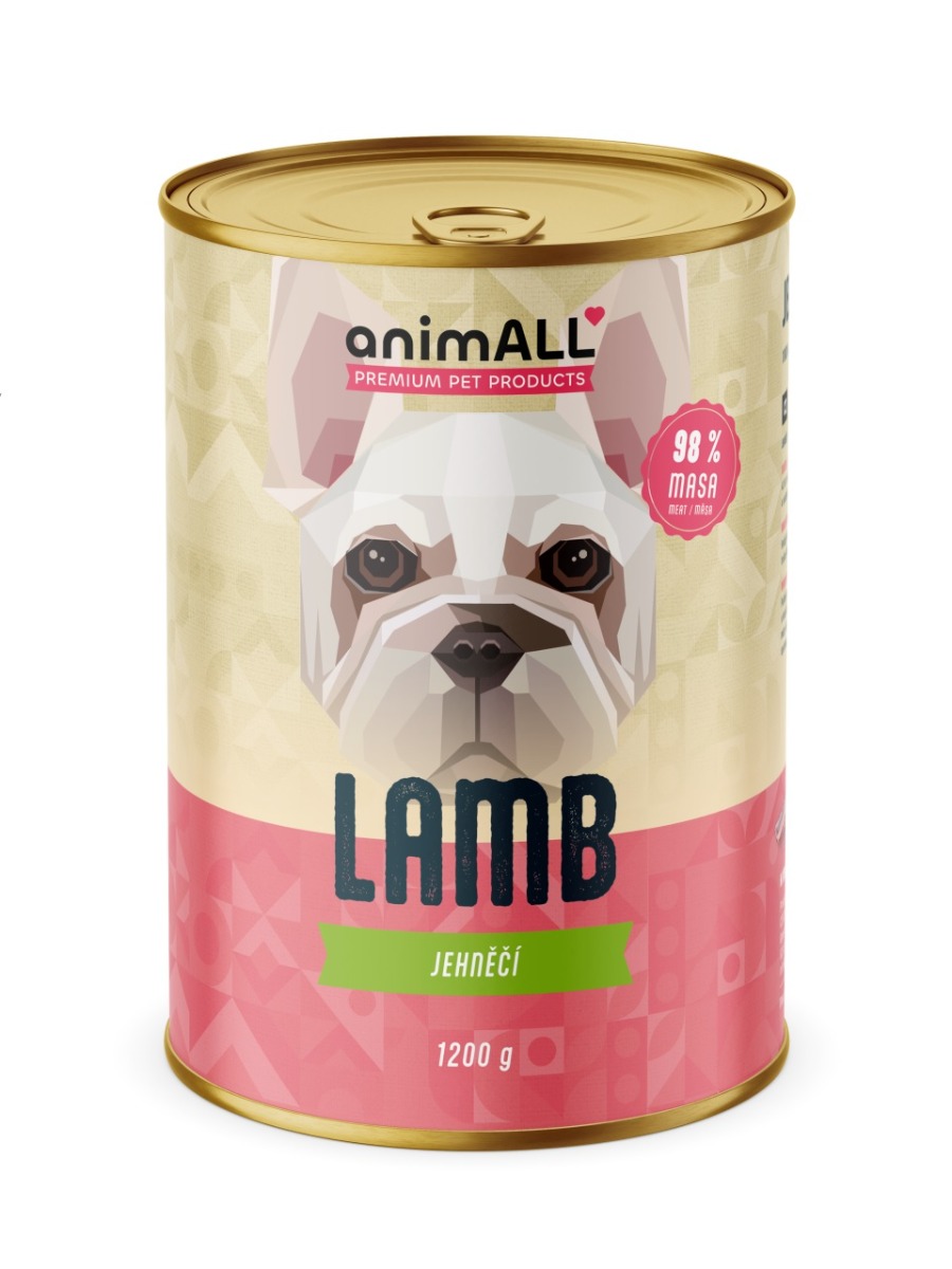animALL Jehněčí konzerva pro psy 1200 g animALL