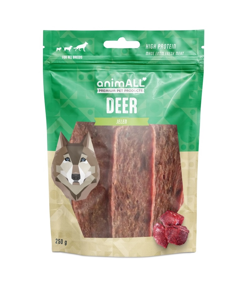 animALL Jelení plátky pamlsky pro psy 250 g animALL