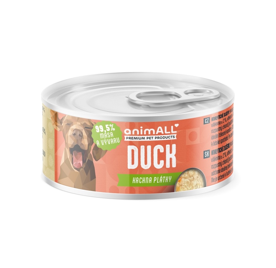 animALL Kachna plátky konzerva pro psy 80 g animALL
