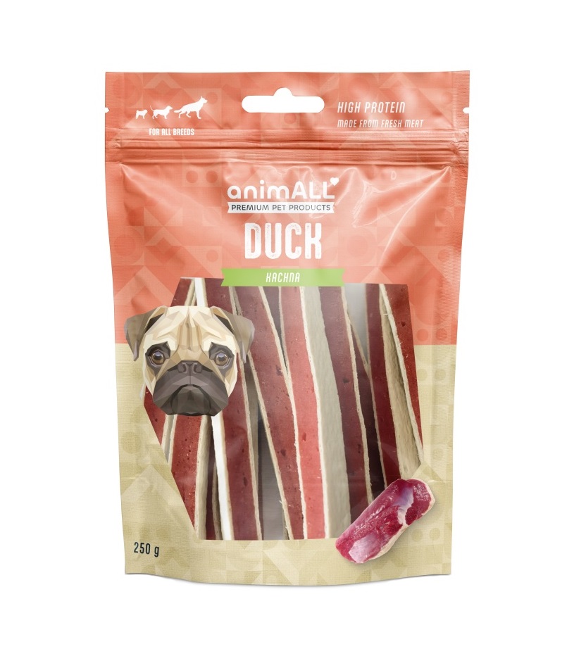 animALL Kachní sendvič pamlsky pro psy 250 g animALL