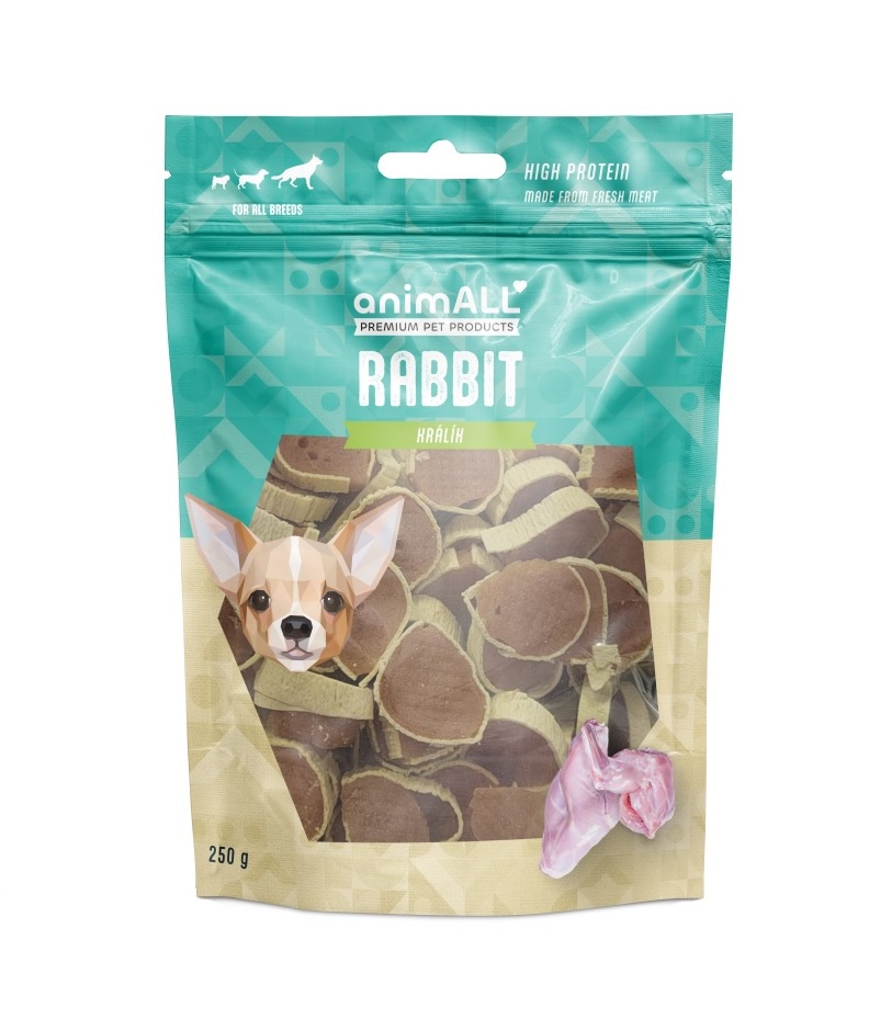 animALL Králičí Mini Sushi pamlsky pro psy 250 g animALL
