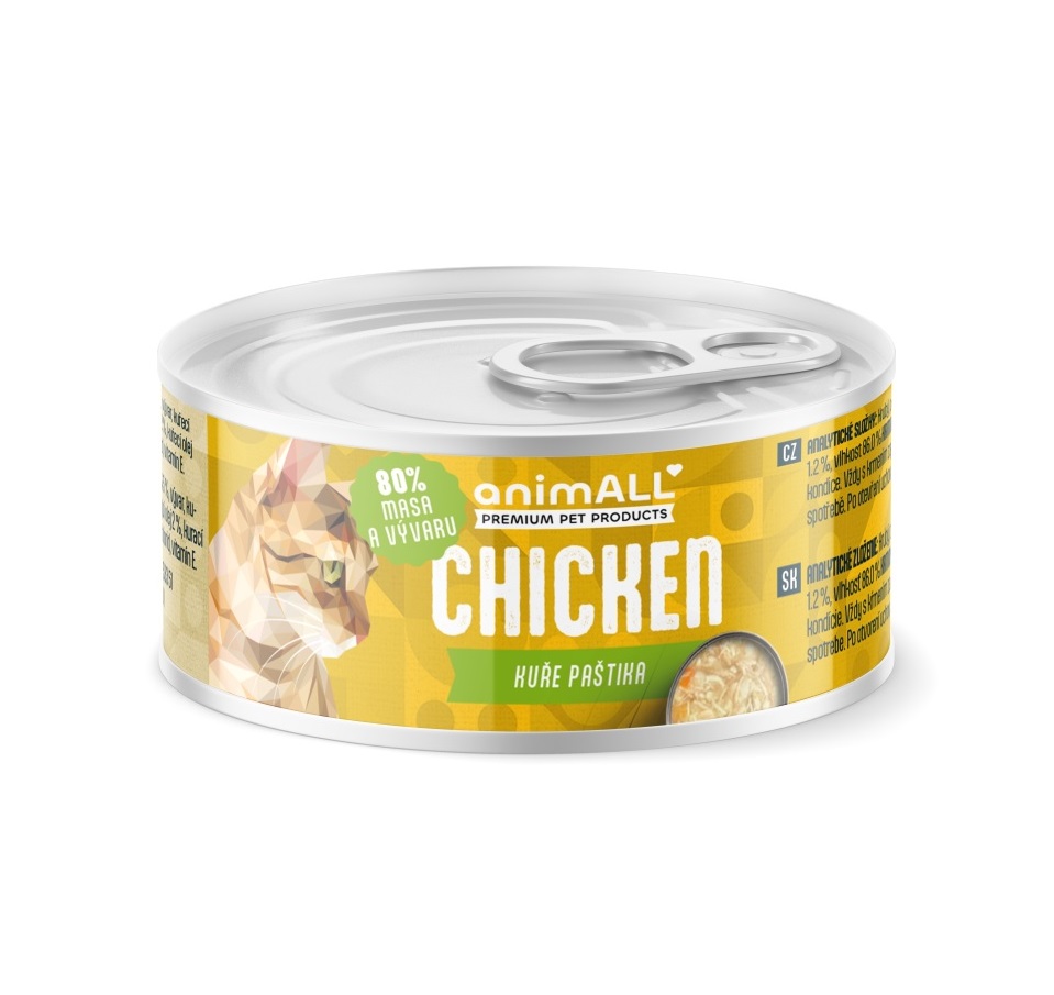 animALL Kuře paštika konzerva pro kočky 80 g animALL