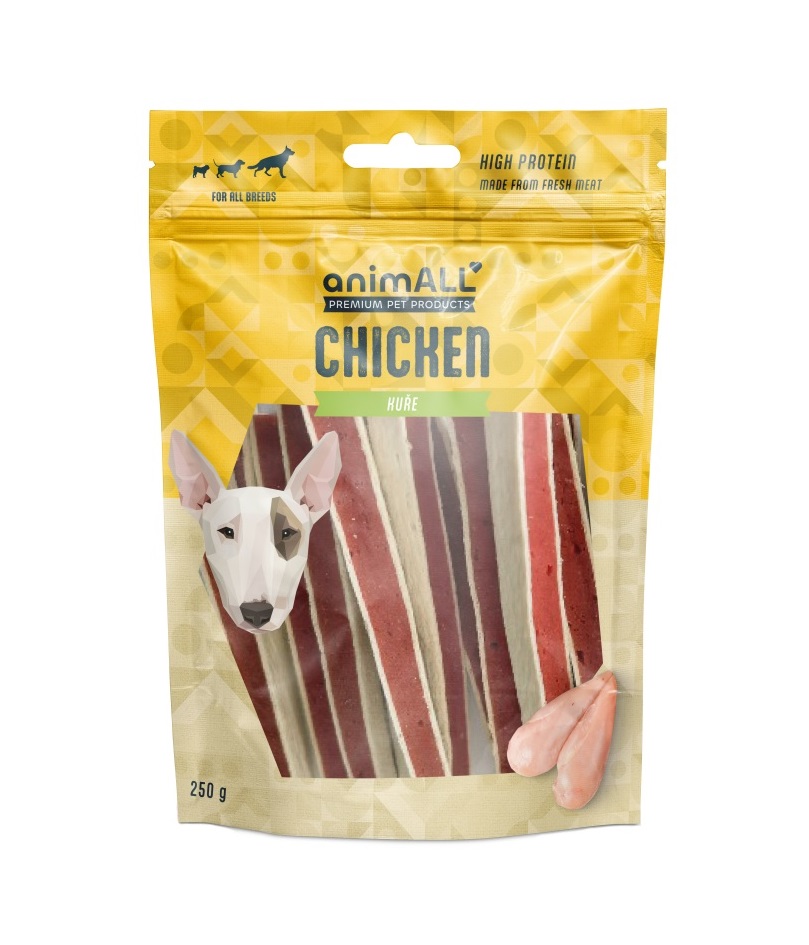 animALL Kuřecí sendvič pamlsky pro psy 250 g animALL