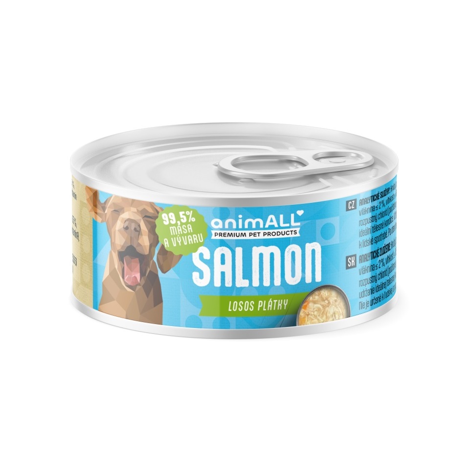 animALL Losos plátky konzerva pro psy 80 g animALL