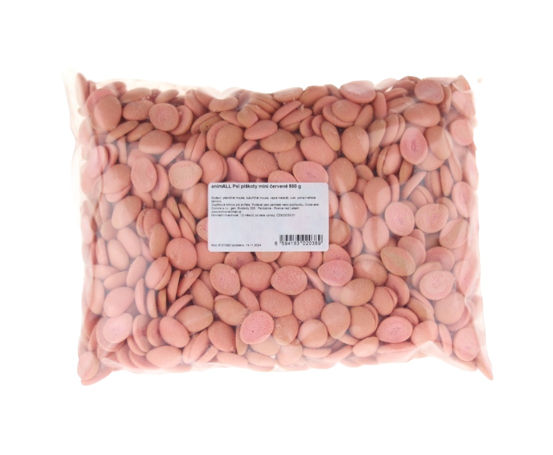 animALL Piškoty mini červené pamlsky pro psy 500 g animALL