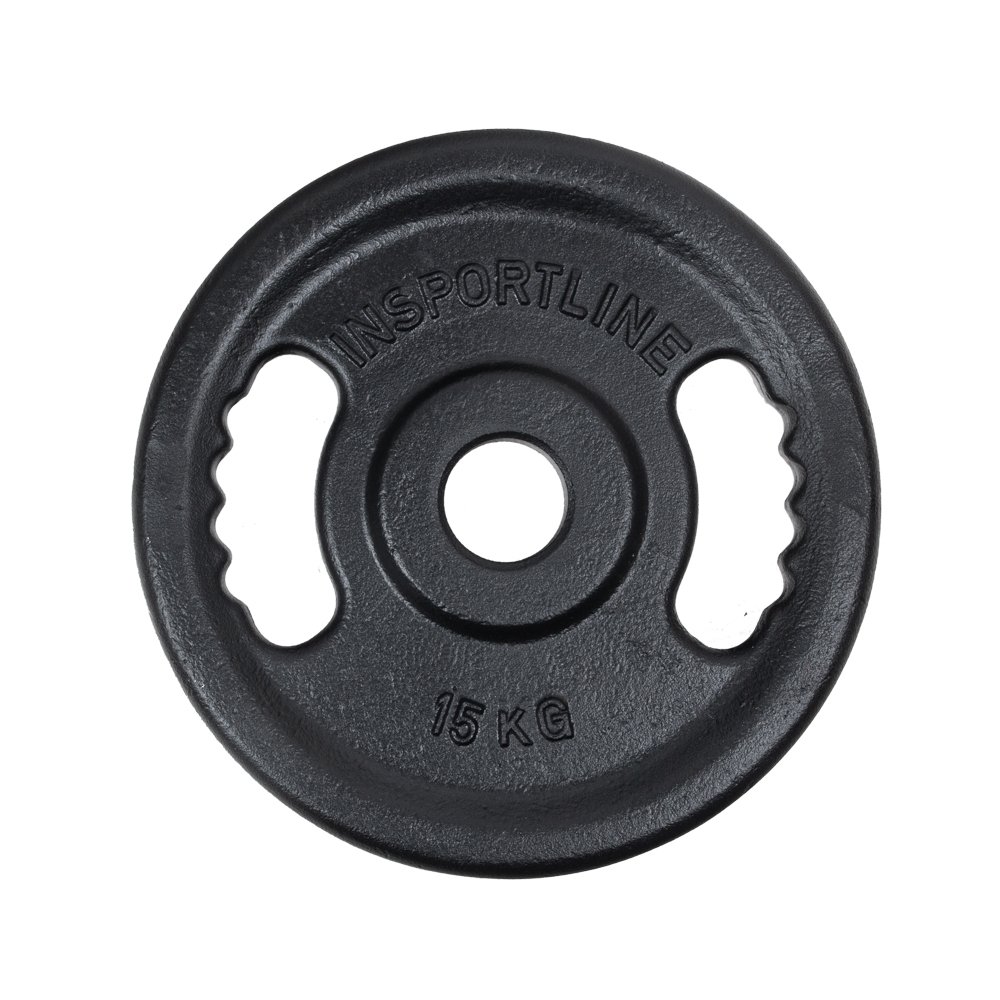 inSPORTline Litinový olympijský kotouč  Castblack OL 15 kg 50 mm inSPORTline