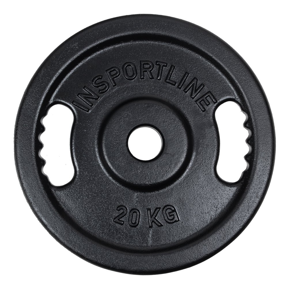 inSPORTline Litinový olympijský kotouč  Castblack OL 20 kg 50mm inSPORTline