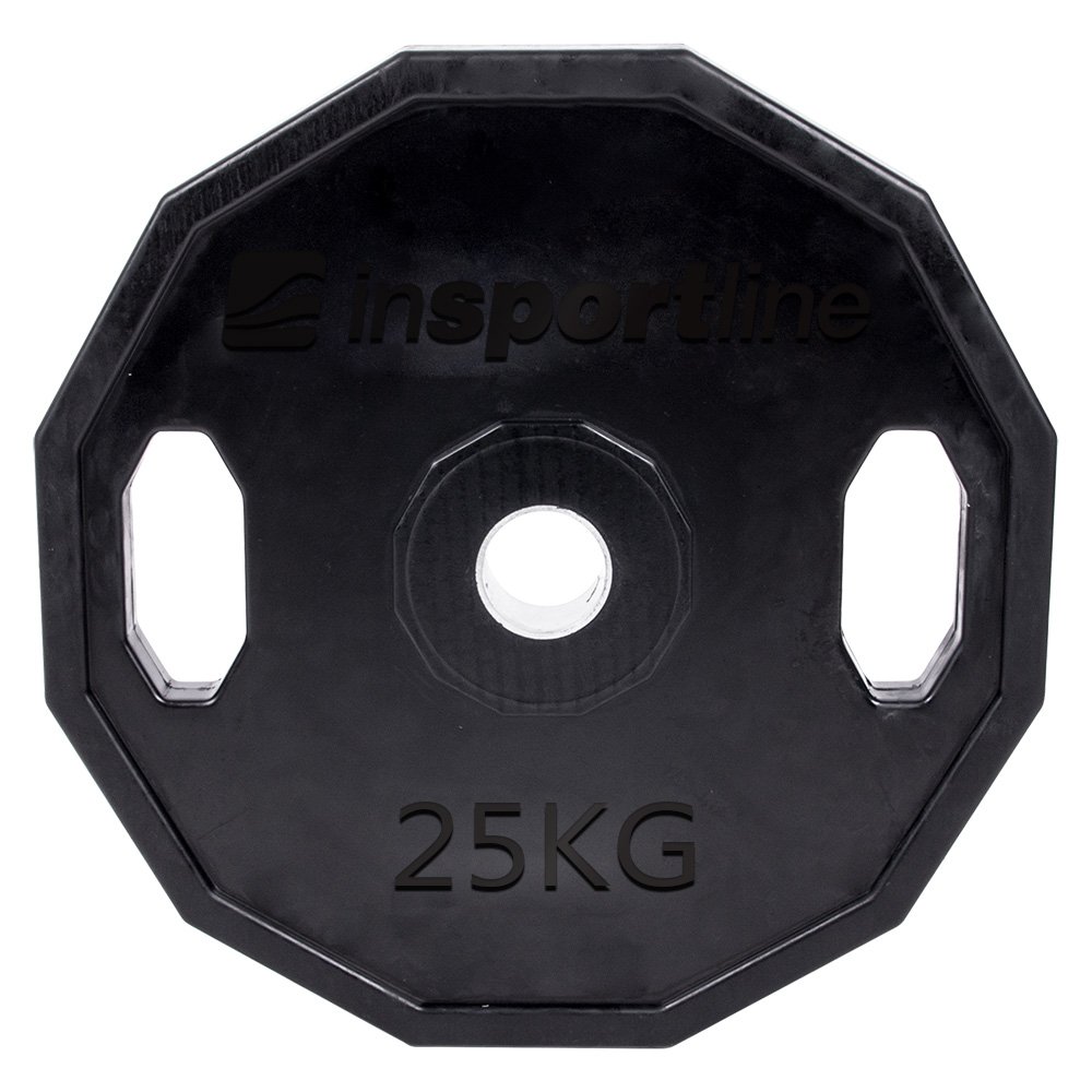 inSPORTline Pogumovaný olympijský kotouč  Ruberton 25 kg 50 mm inSPORTline