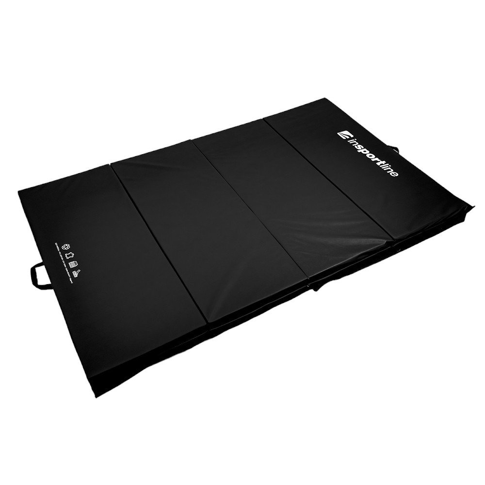inSPORTline Skládací gymnastická žíněnka Kvadfold 200x120x5 cm černá inSPORTline