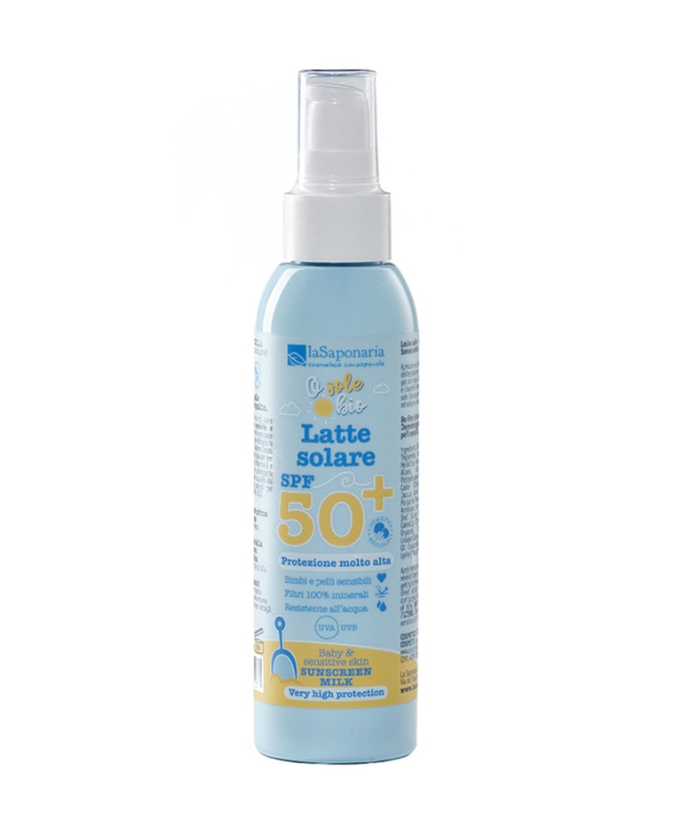 laSaponaria Opalovací mléko pro děti a na citlivou pokožku BIO SPF50+ 125 ml laSaponaria