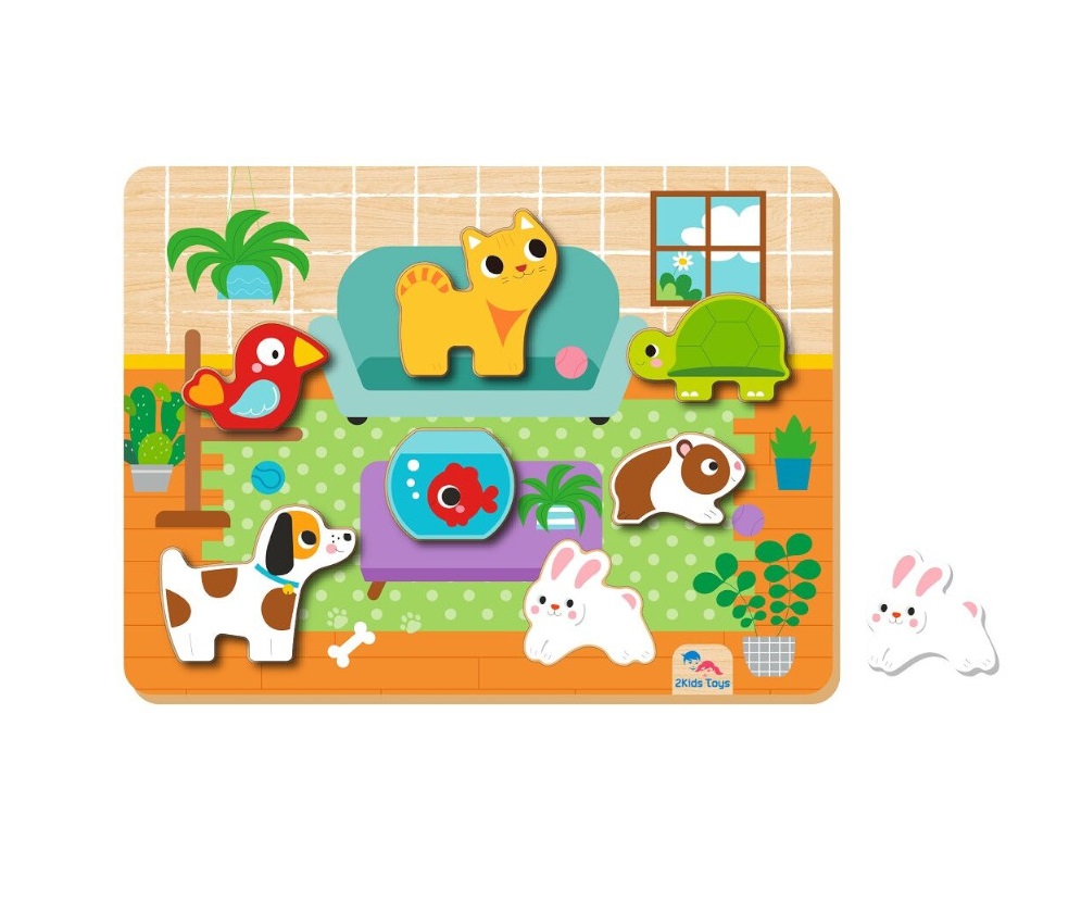 2Kids Toys Vkládací puzzle Mazlíčci 8 ks 2Kids Toys