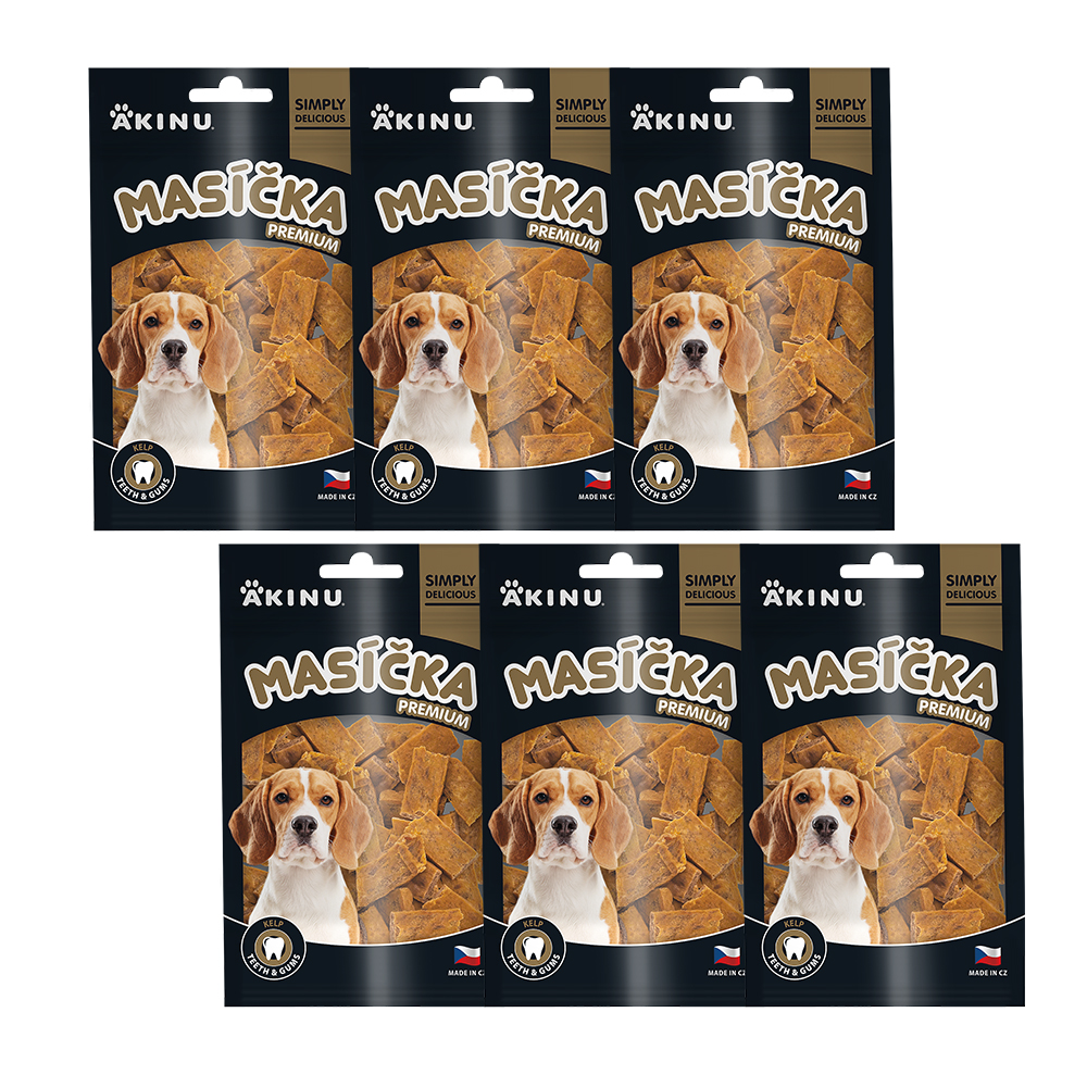 Akinu MASÍČKA PREMIUM Dental pamlsek pro psy 6 x 75 g Akinu