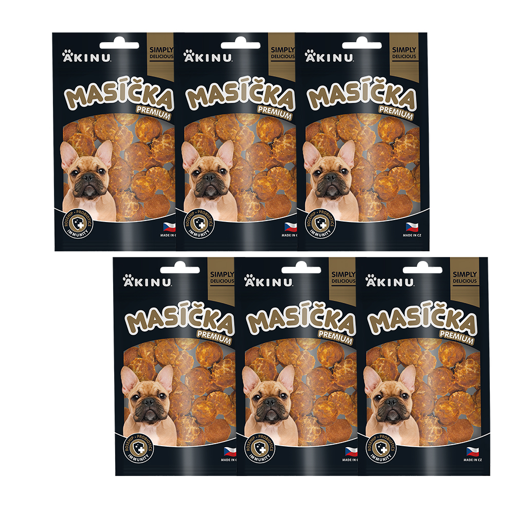 Akinu MASÍČKA PREMIUM Immunity pamlsek pro psy 6 x 75 g Akinu