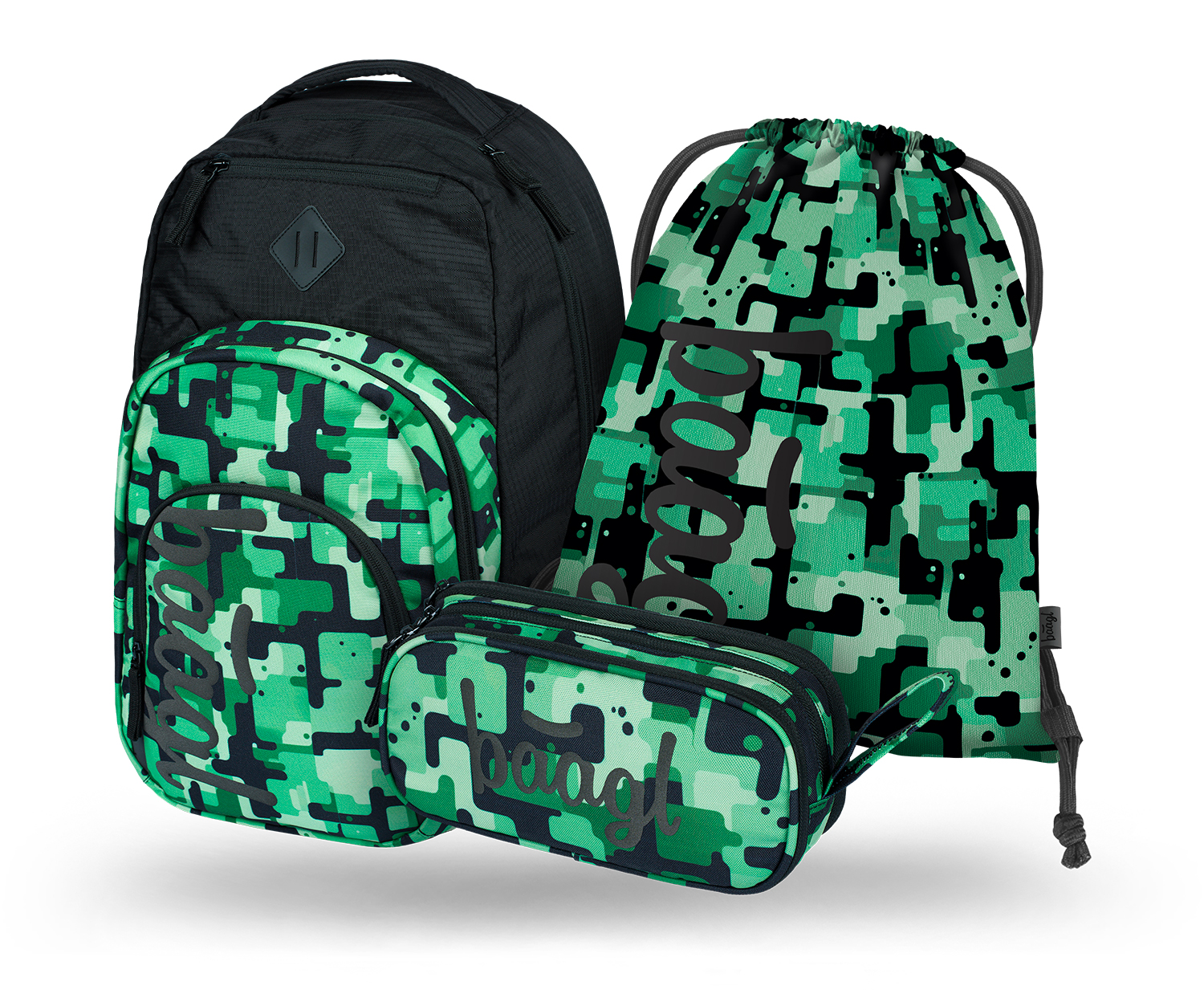 Baagl 3 SET Coolmate Green: batoh