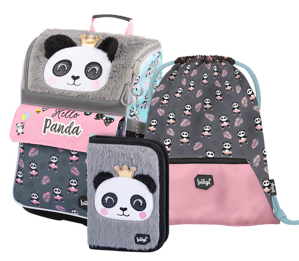 Baagl 3 SET Zippy Panda: aktovka