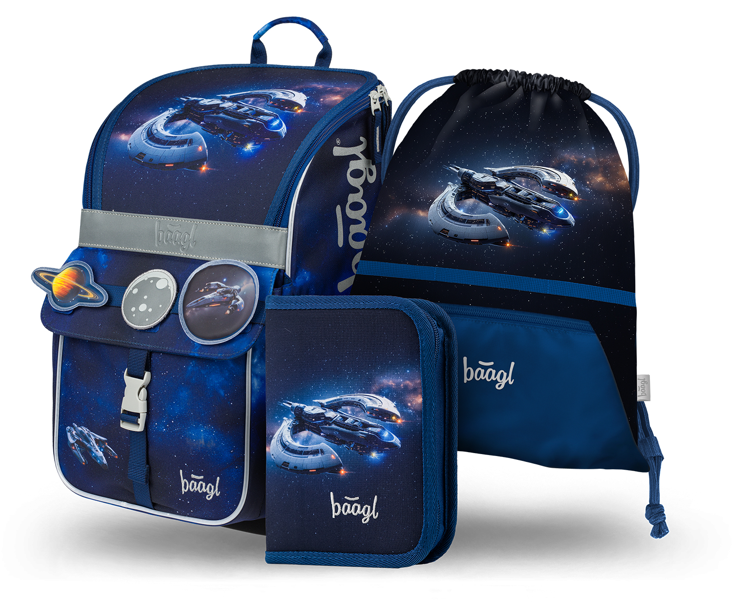 Baagl SET 3 Zippy Vesmírná loď: aktovka