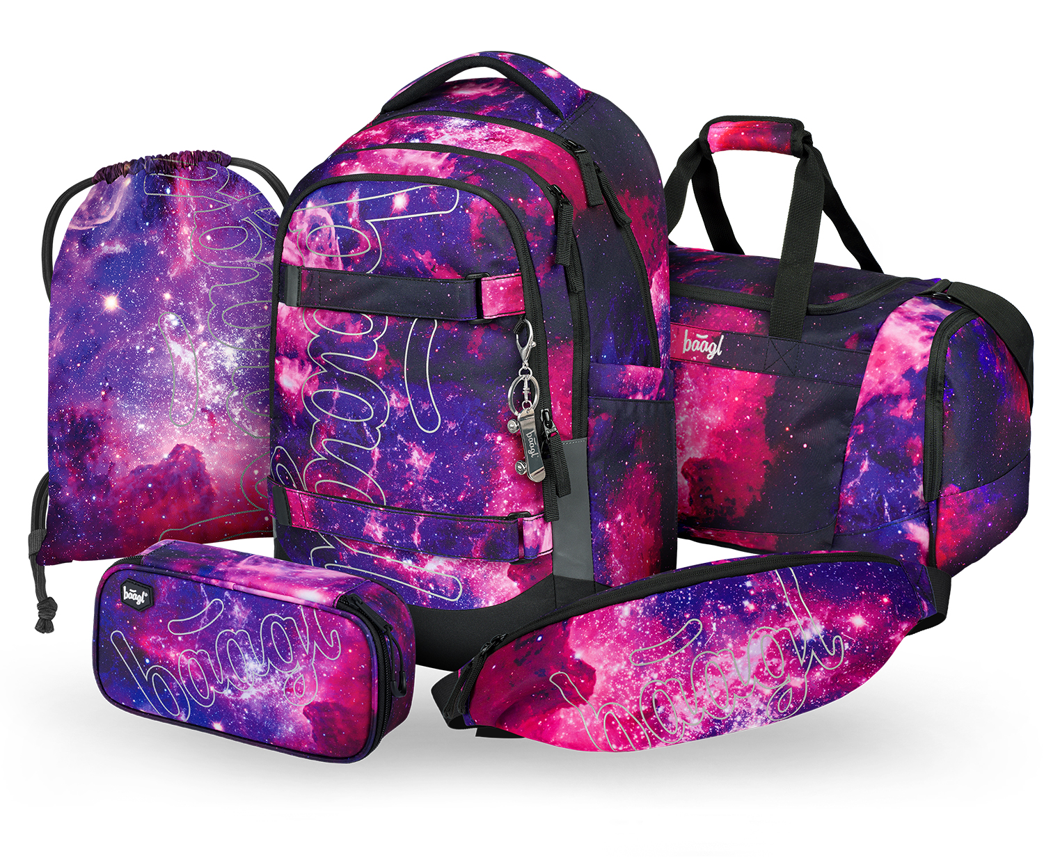 Baagl SET 5 Skate max Galaxy: batoh